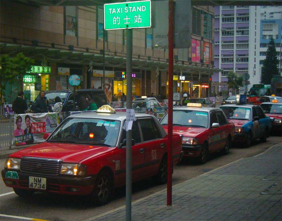 hong kong taxis