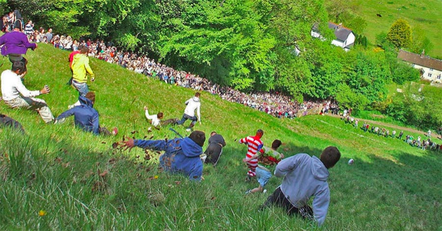 6 Weird and Wonderful Festivals From Around The World - cheese rolling festival