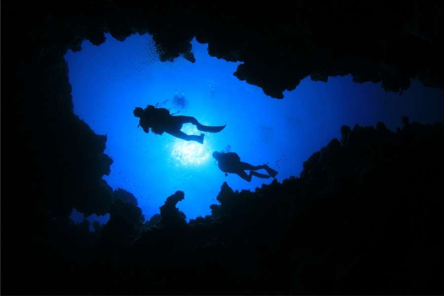 Cave diving