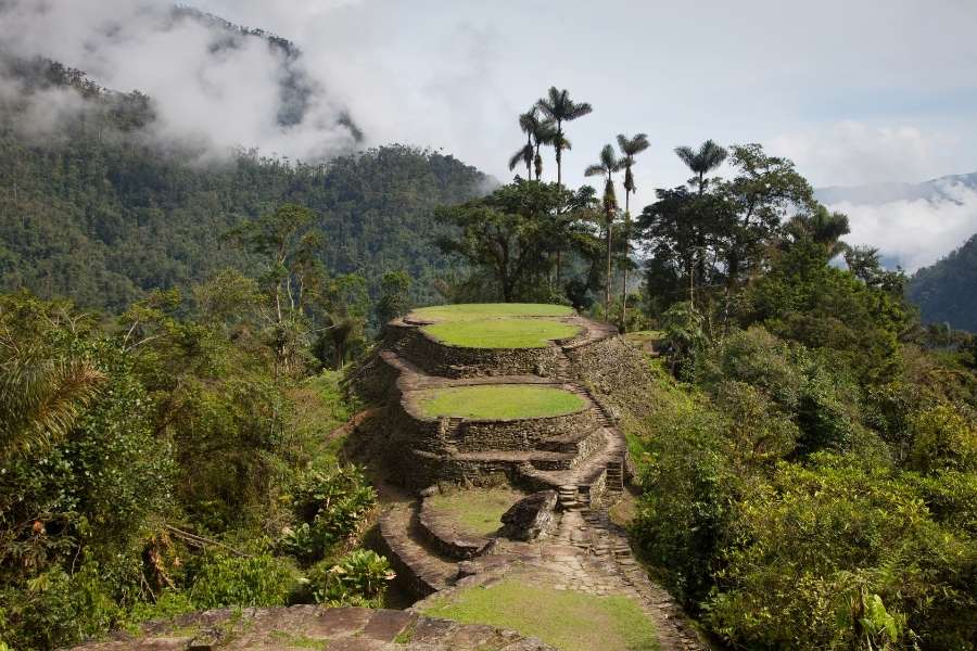 Ciudad Perdida Ancient ruin site in Colombia South America