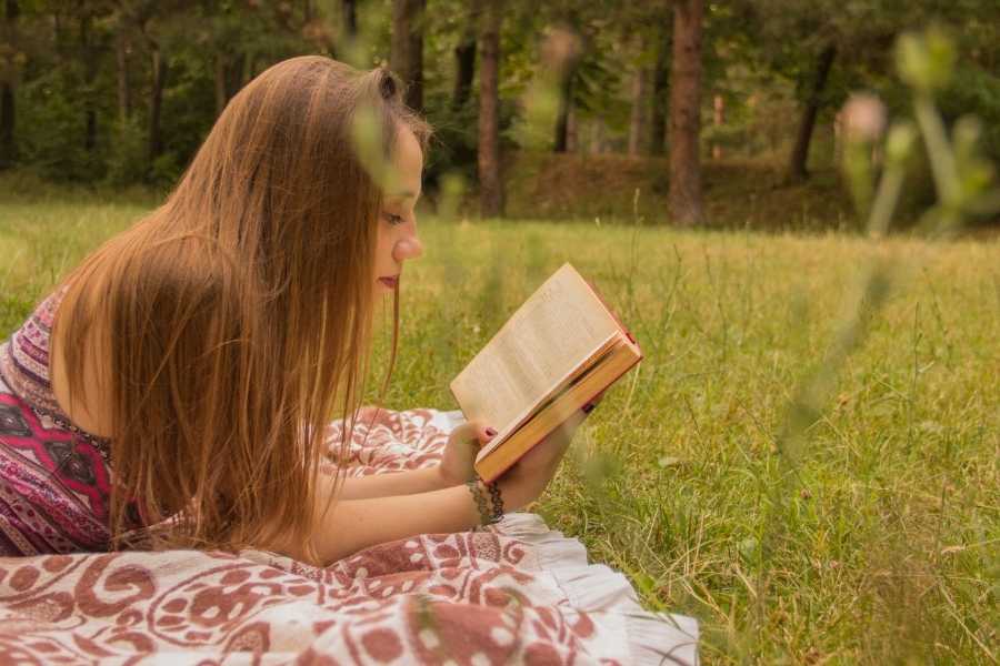 girl reading book