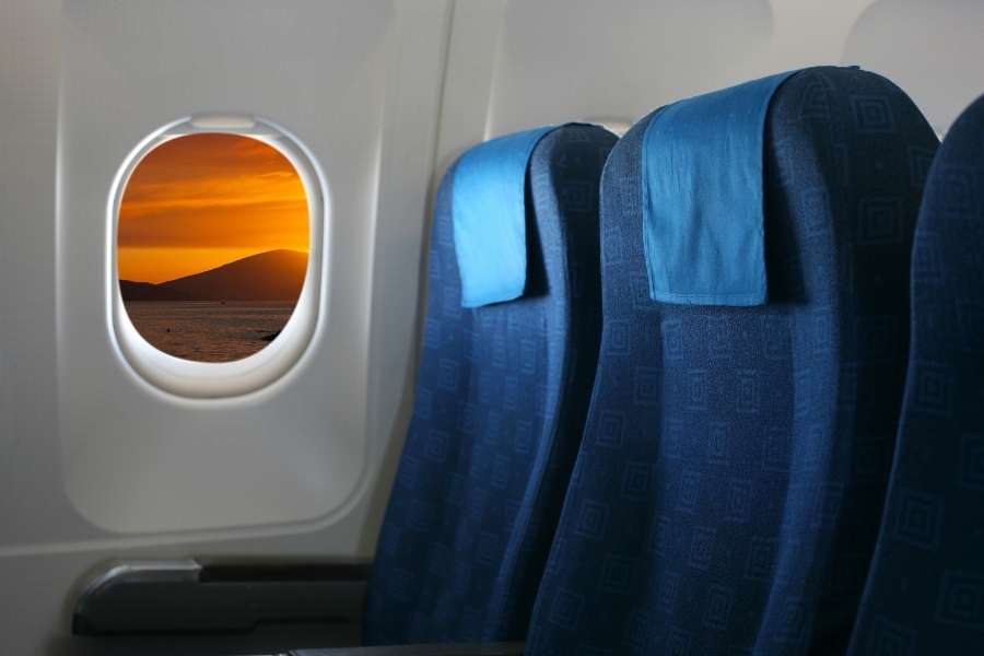 Window seat airplane