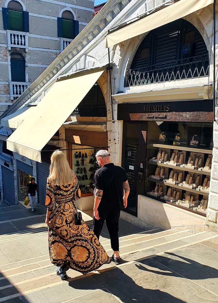 Versace Walking Rialto Bridge