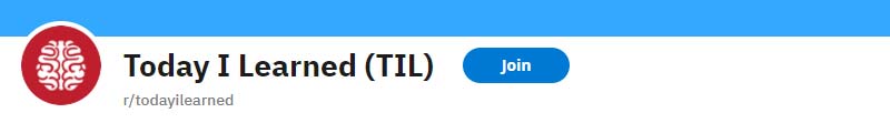Today I Learned Reddit
