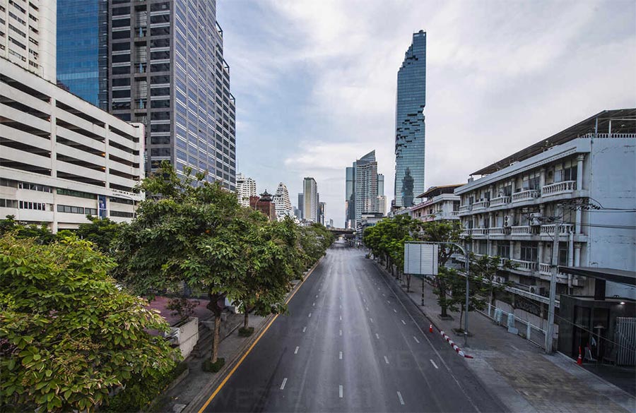 Empty streets of Bangkok