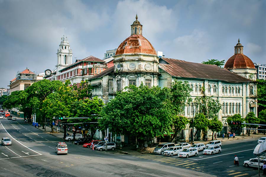 Pansodan Road Yangon