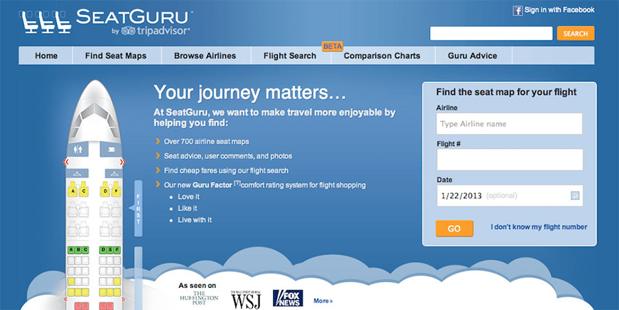 6 Useful Websites for Air Travel - seatguru