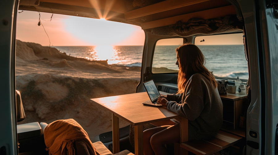 Digital Nomad in Campervan