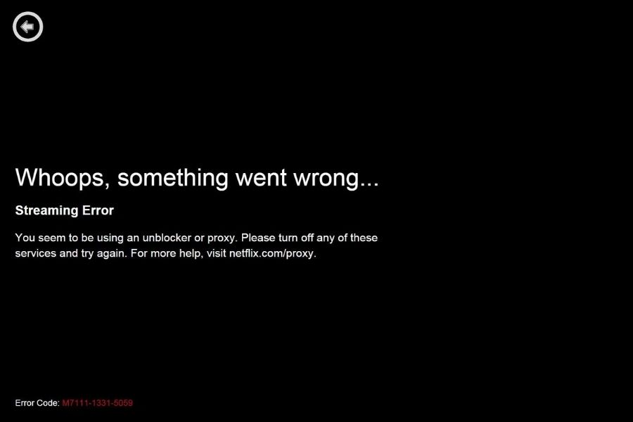 Netflix error