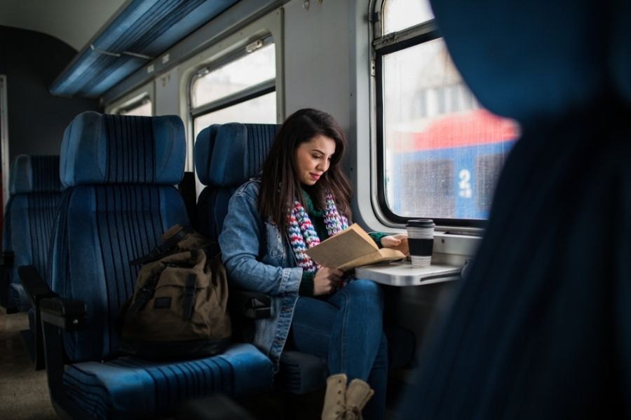 train book reading