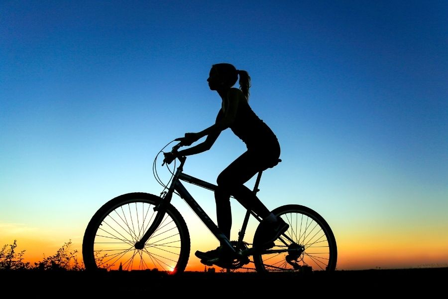 woman cycling